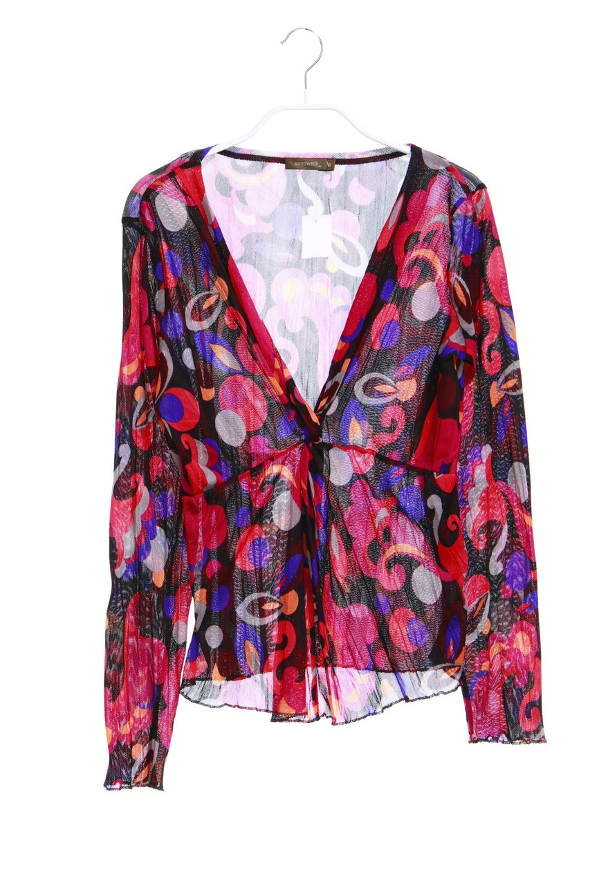 sandwich_ - Longsleeve-Shirt aus Mesh mit Print - S