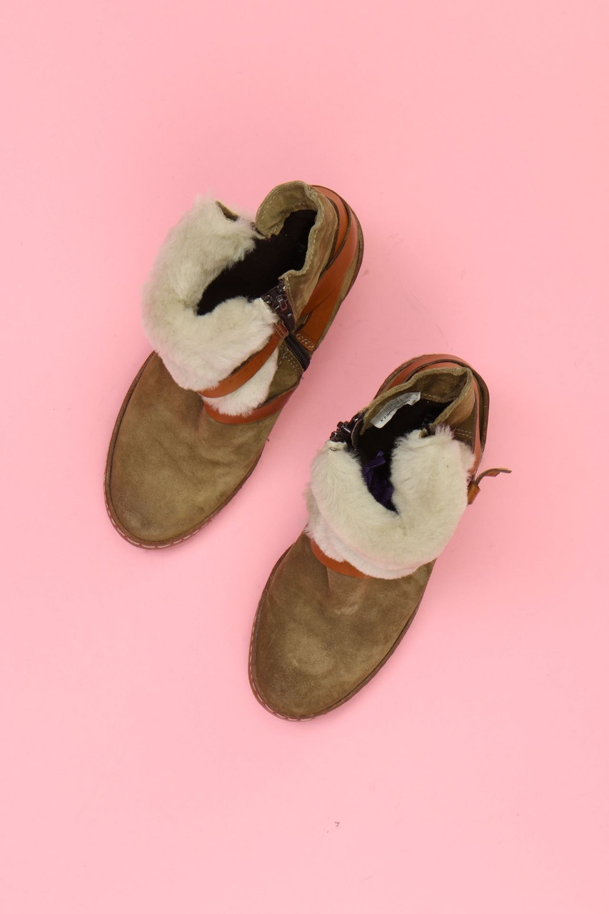 minelli - Leder-Stiefeletten mit Keilabsatz