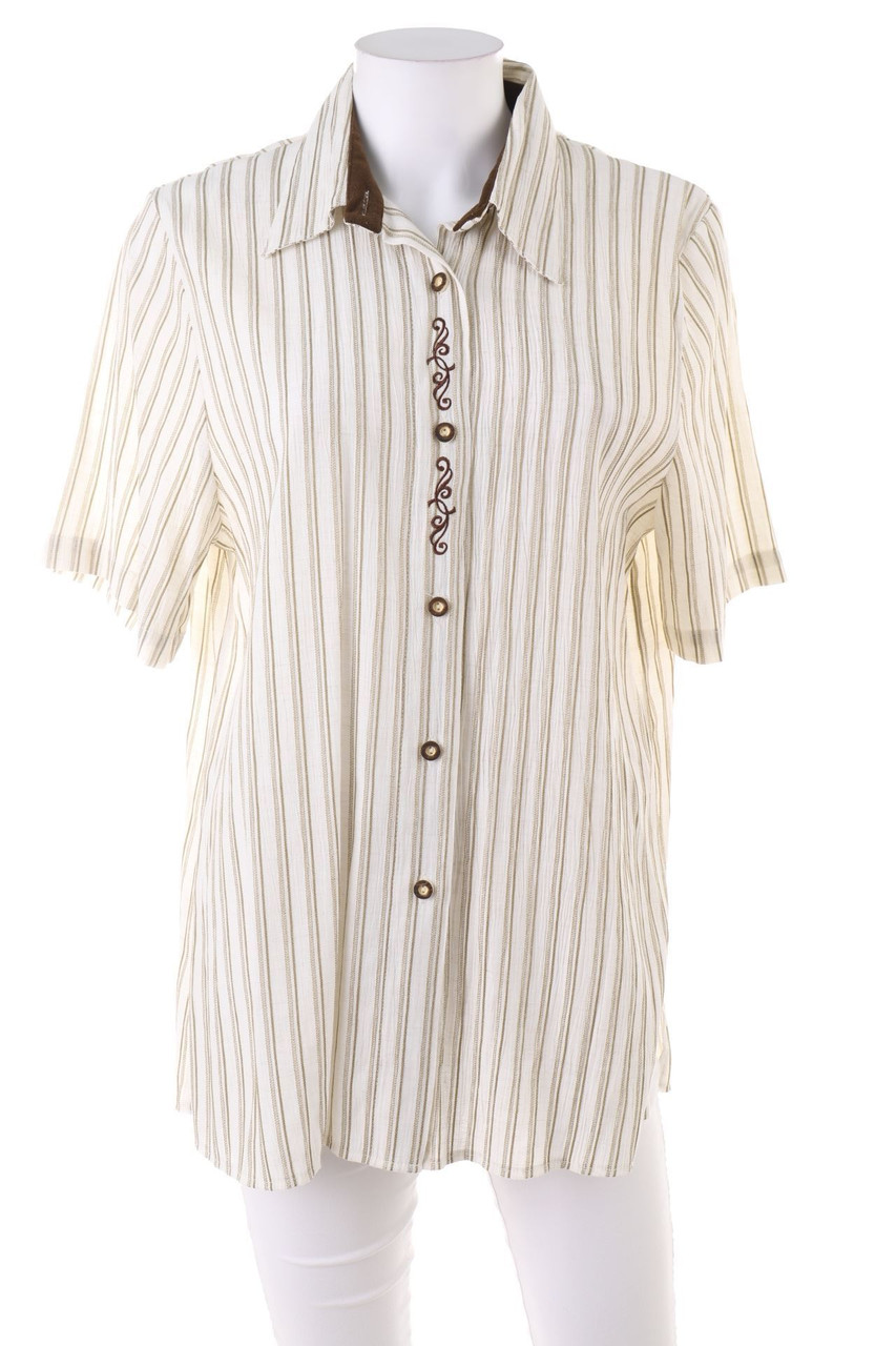 Griaß Di - Hemd-Bluse mit kurzem Ärmel im Trachten-Stil - M