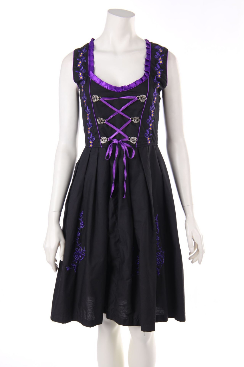 GAUDÌ - Dirndl mit Stickereien mit Rüschen - D 36