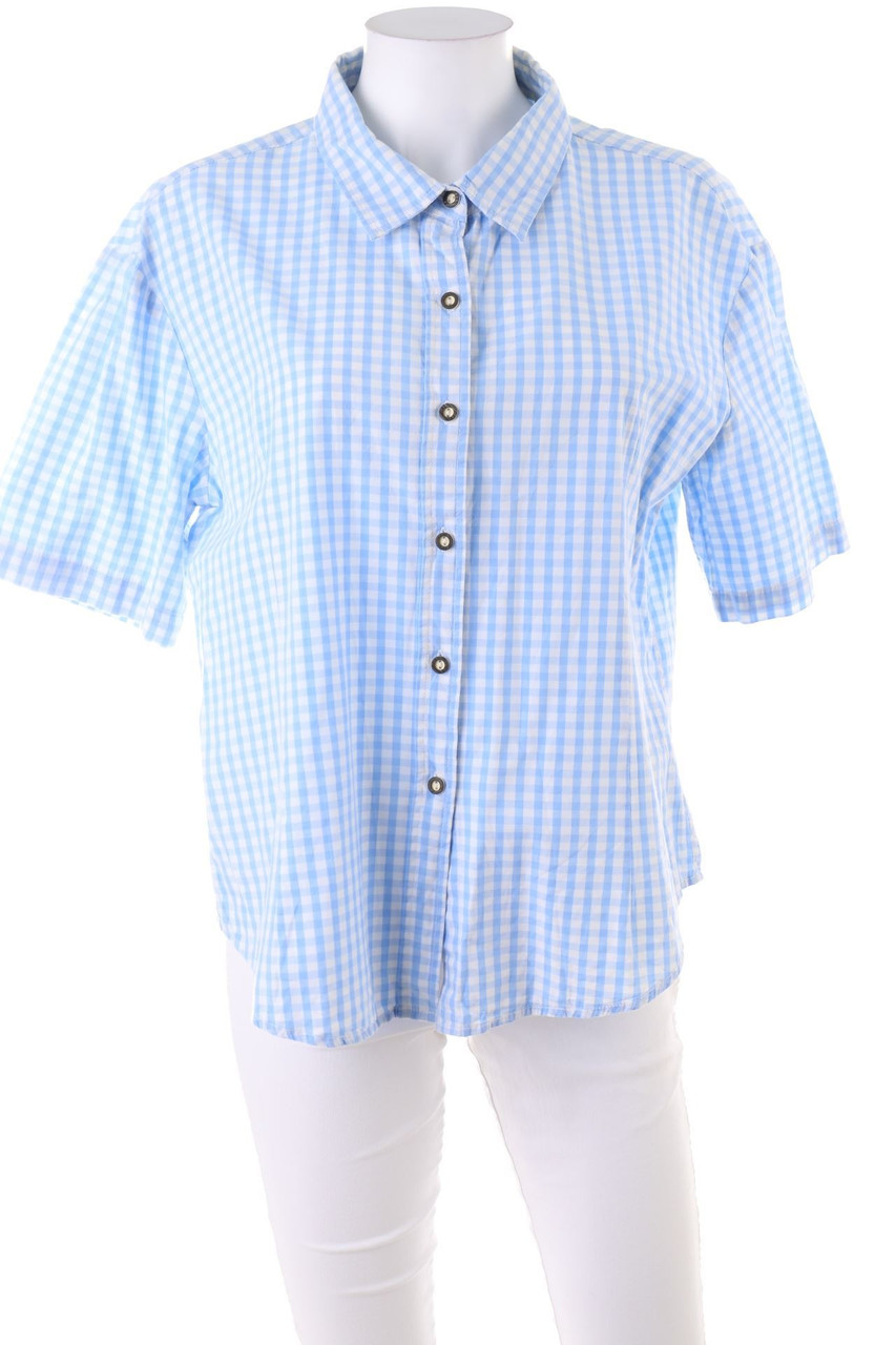 Der Wildschütz - Hemd-Bluse mit kurzem Ärmel aus Baumwolle - D 42