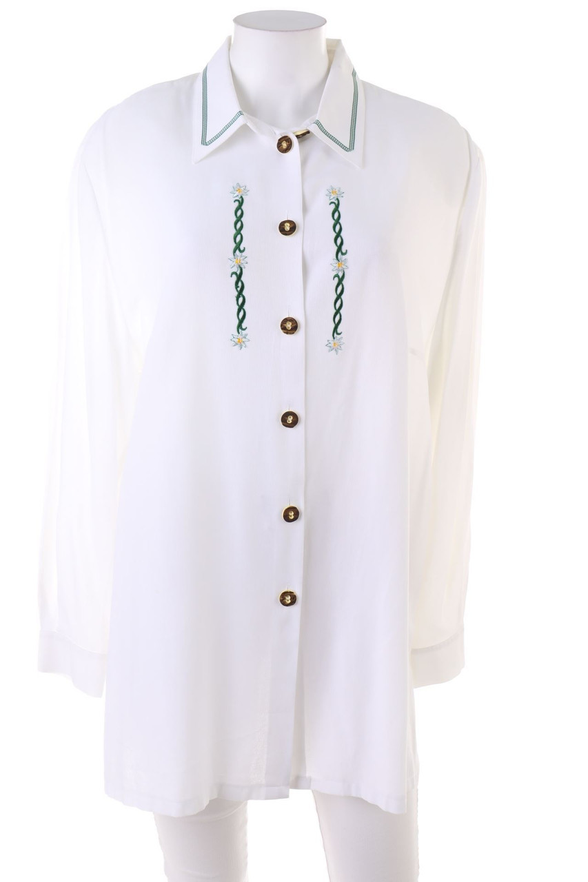 THEA - Hemd-Bluse im Trachten-Stil mit Viskose - D 48