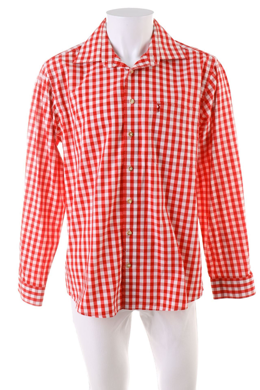 Almsach - Trachten-Hemd mit Karo-Muster - 41