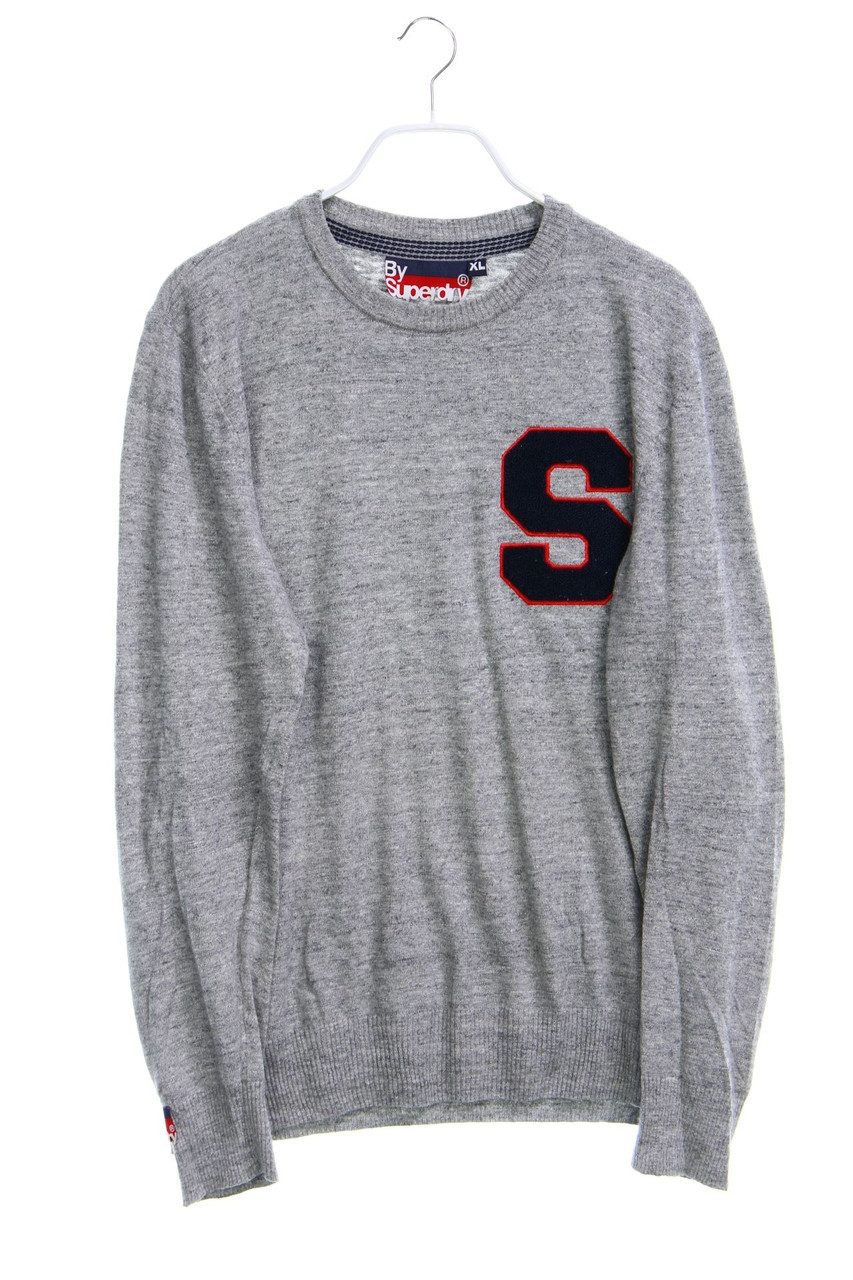 Superdry - Strick-Pullover aus Baumwolle mit Logo-Applikation - XL