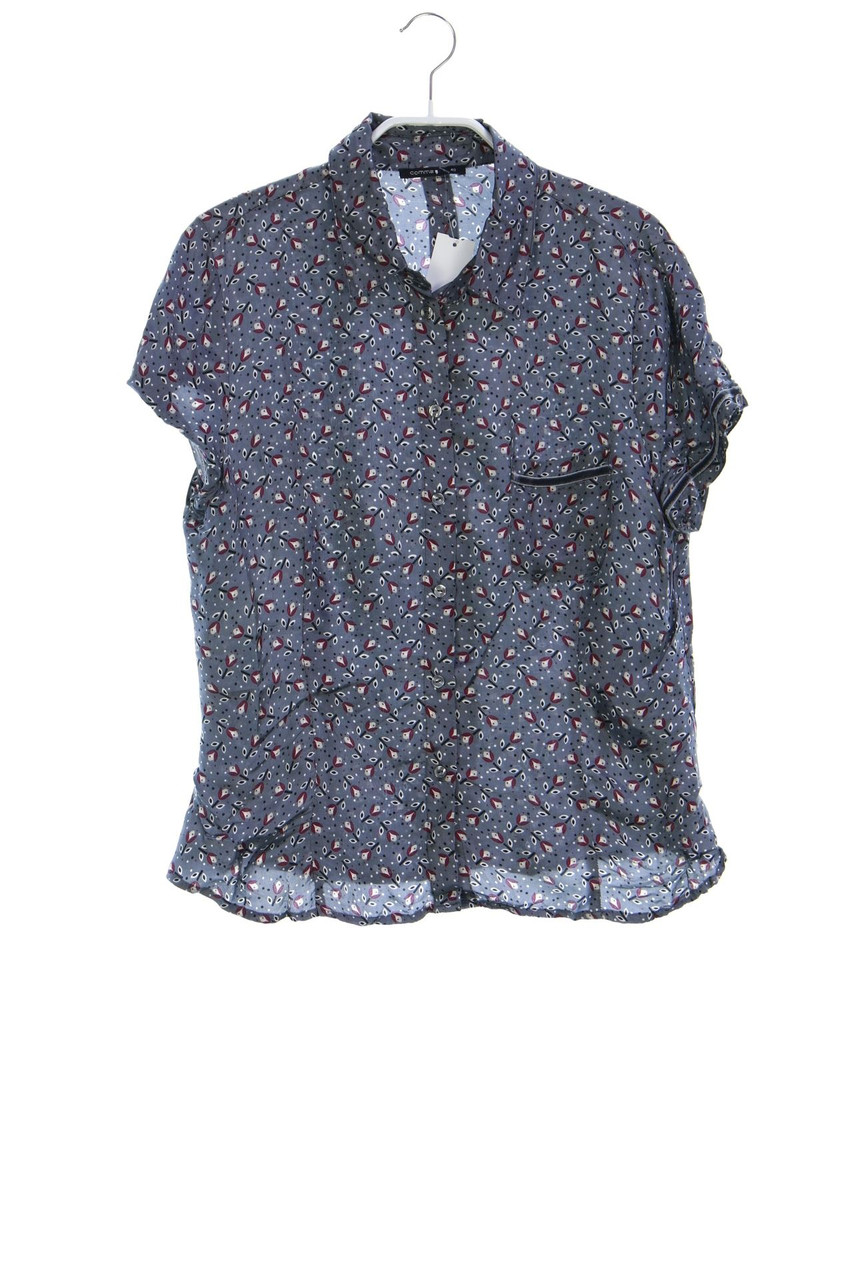 comma - Print-Hemd-Bluse mit kurzem Ärmel - D 40