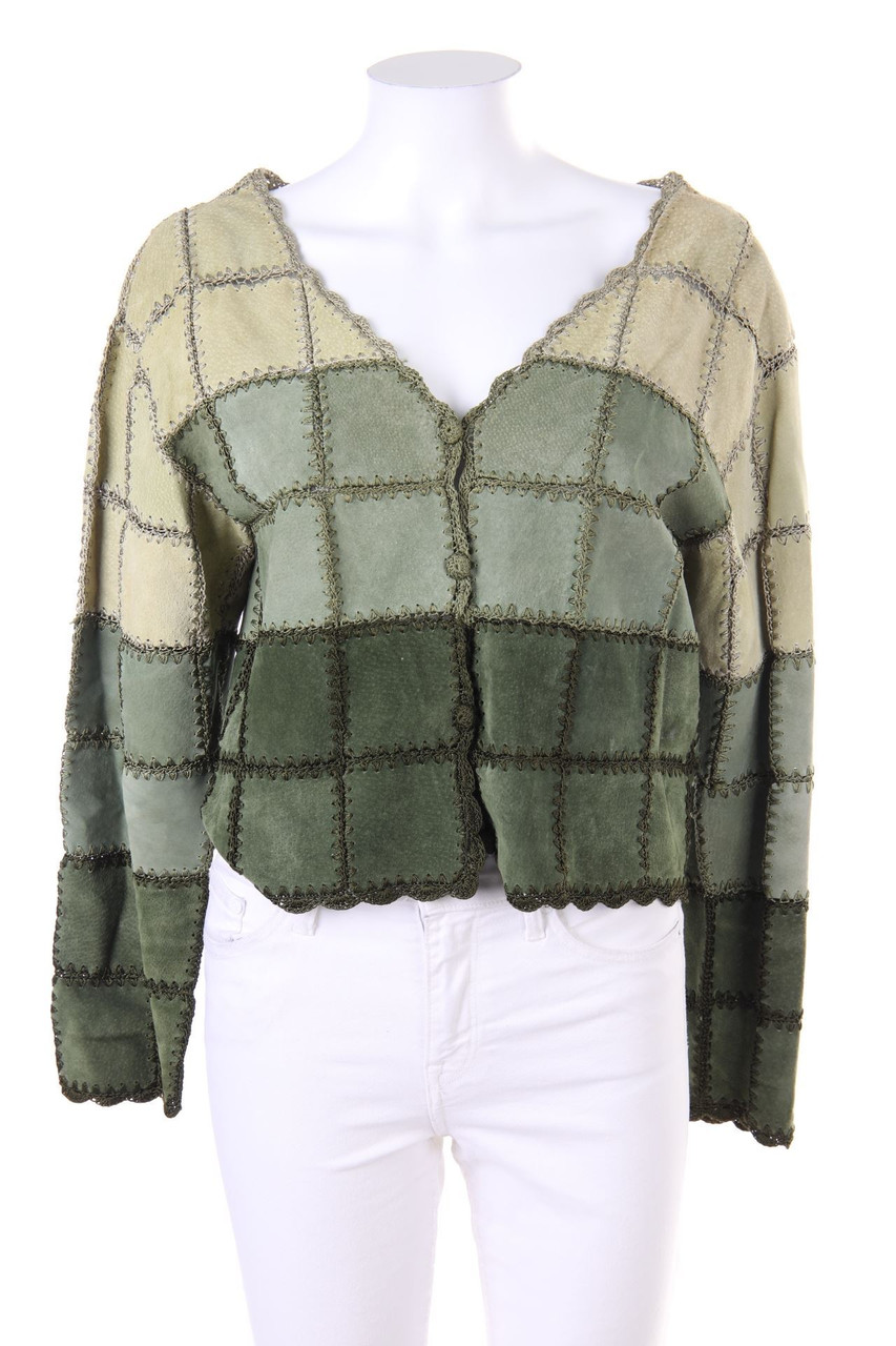 Gantos - Wildleder-Jacke mit Lochstrick-Details mit Dégradé-Effekt - S