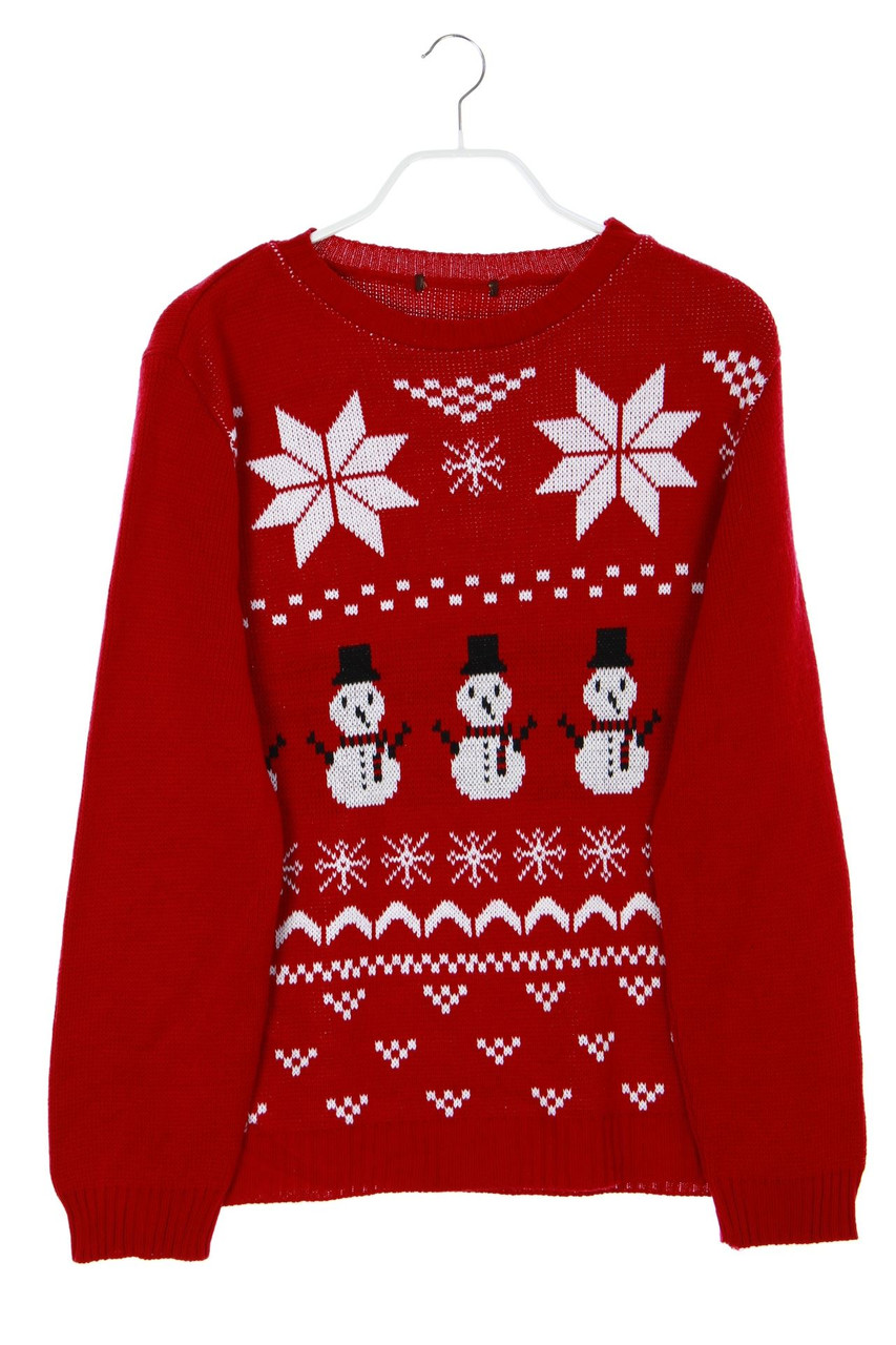 Ohne Label - Muster-Strick-Pullover - XL