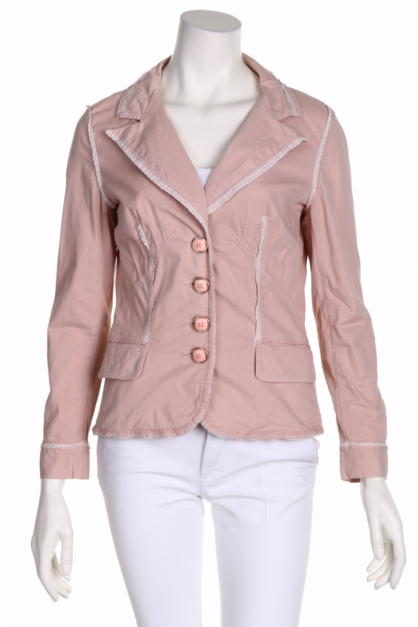 D&G DOLCE & GABBANA - Blazer aus Baumwolle mit Spitze - D 38