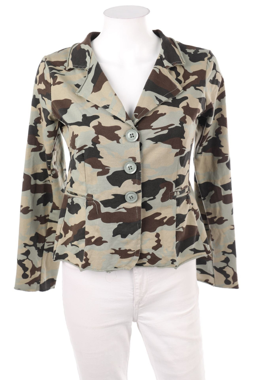 Ohne Label - Camouflage-Jersey-Blazer - M