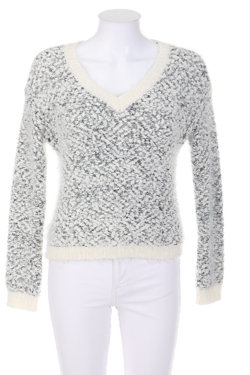 TALLY WEiJL - Two Tone-Strick-Pullover mit Fransen - D 30-32