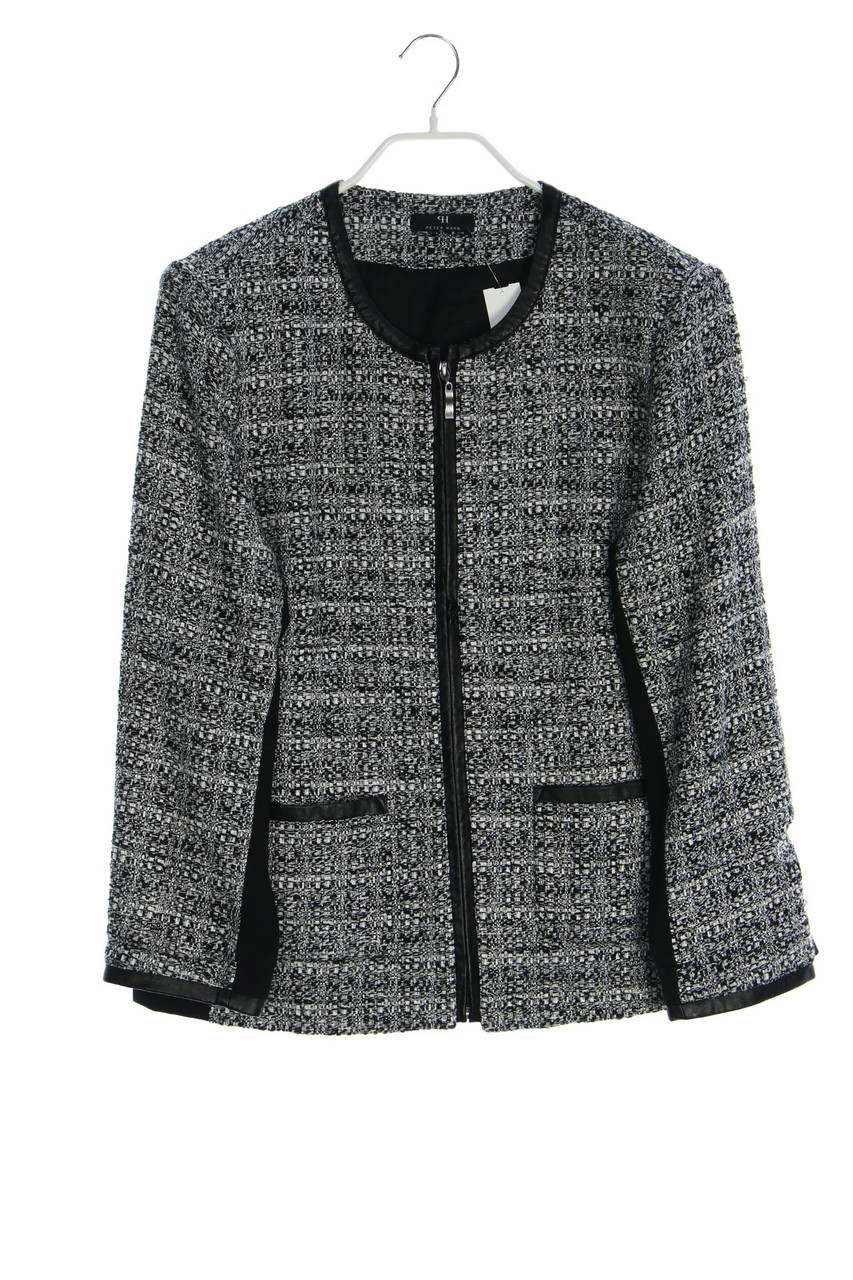 Peter Hahn - Jacke mit Kunstleder-Details - D 42-44