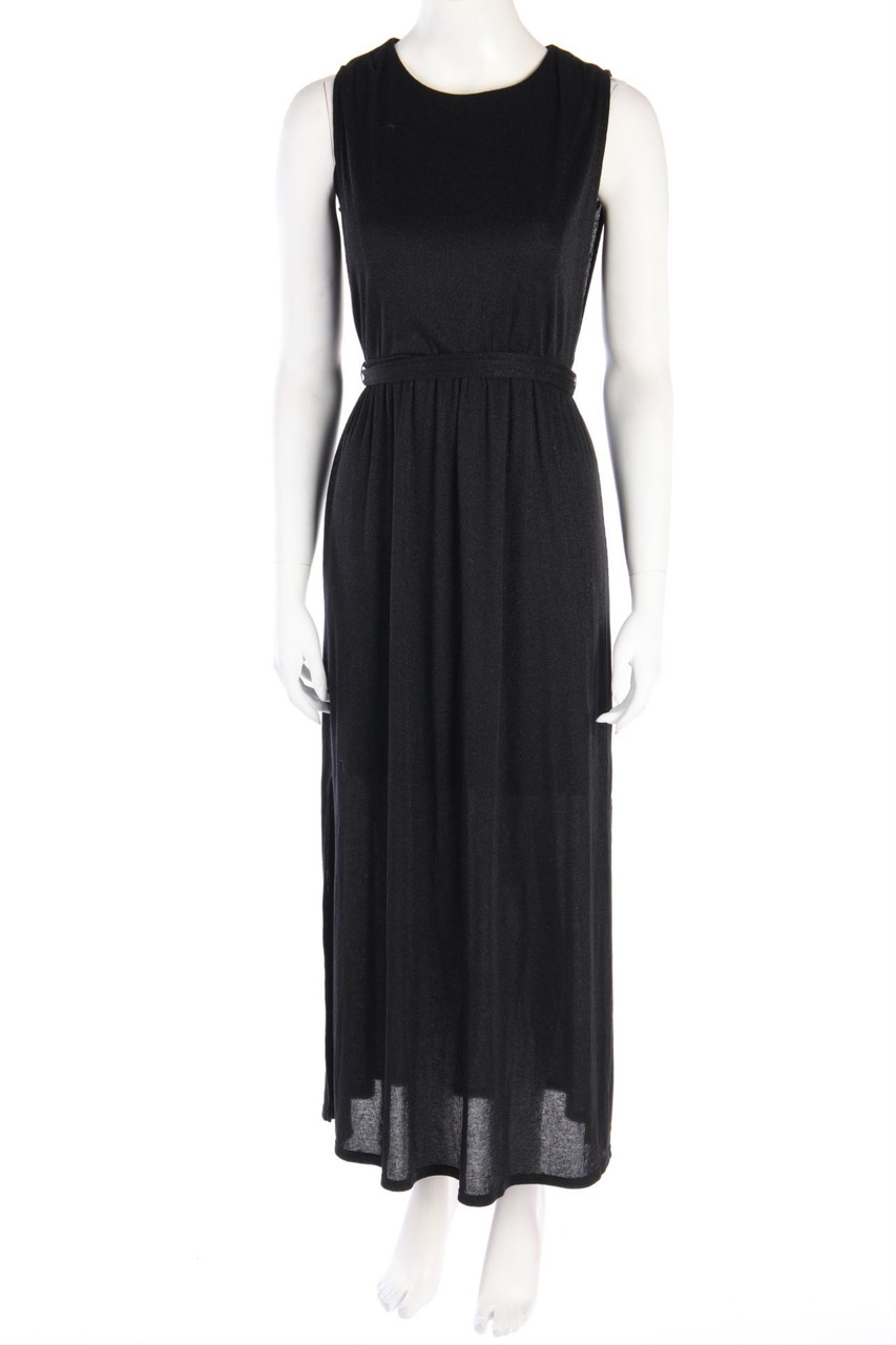 Ohne Label - Umstands-Maxi-Kleid mit Metallic-Effekt - XS