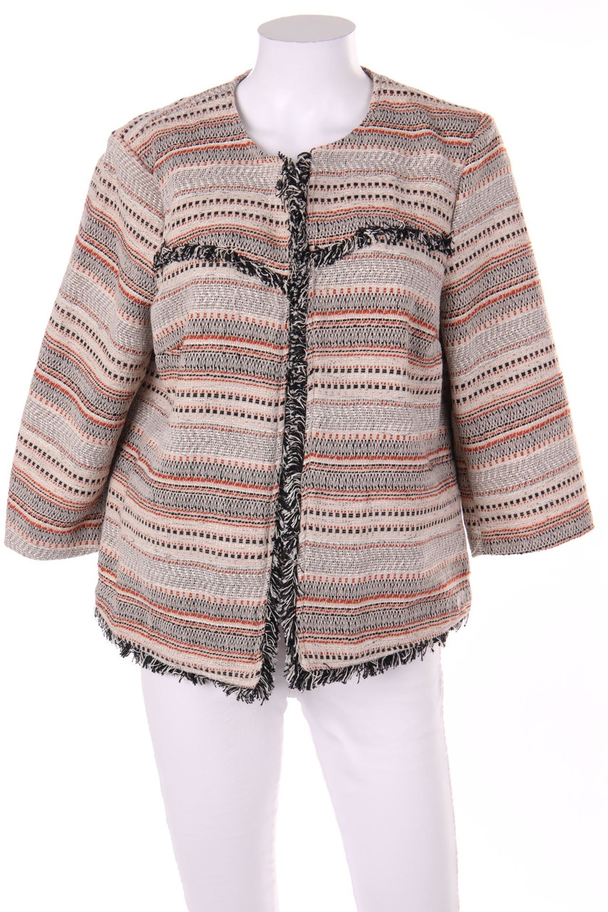 CANDA by C&A - Ethno-Jacke aus Woll-Mix mit 3/4-Ärmel - D 44