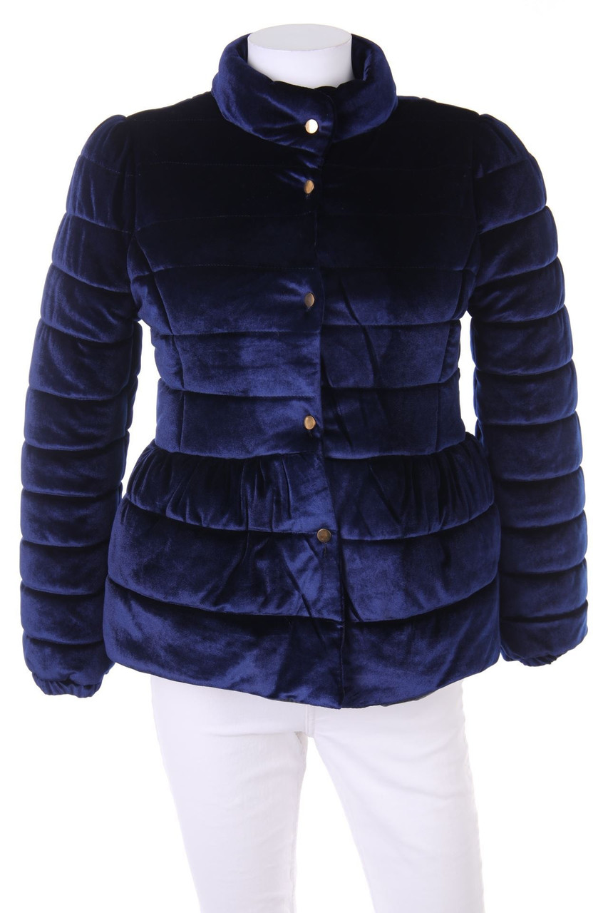 Ohne Label - Samt-Stepp-Jacke - S