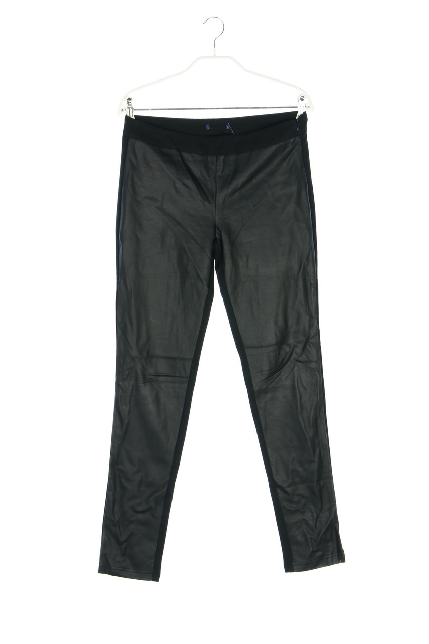 Ohne Label - Faux Leather-Hose mit Stretch - S
