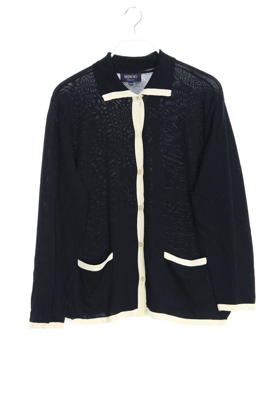 SERGIO - Two Tone-Cardigan mit aufgesetzten Taschen - D 46-48