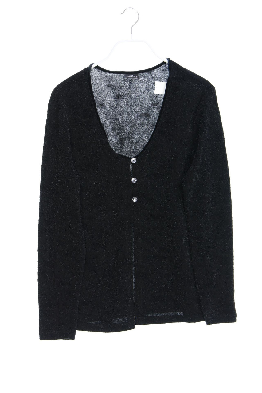 LEBEK BARBARA LEBEK - Glitzer-Cardigan mit Schmuck-Knöpfen - D 40