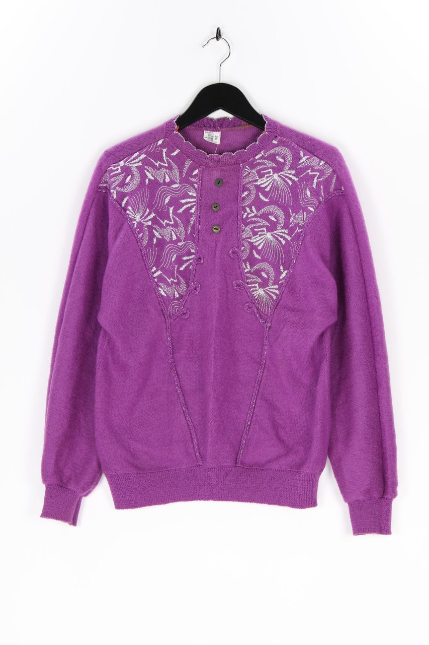 VINTAGE - 80s-Strick-Pullover mit Viskose - D 38-40