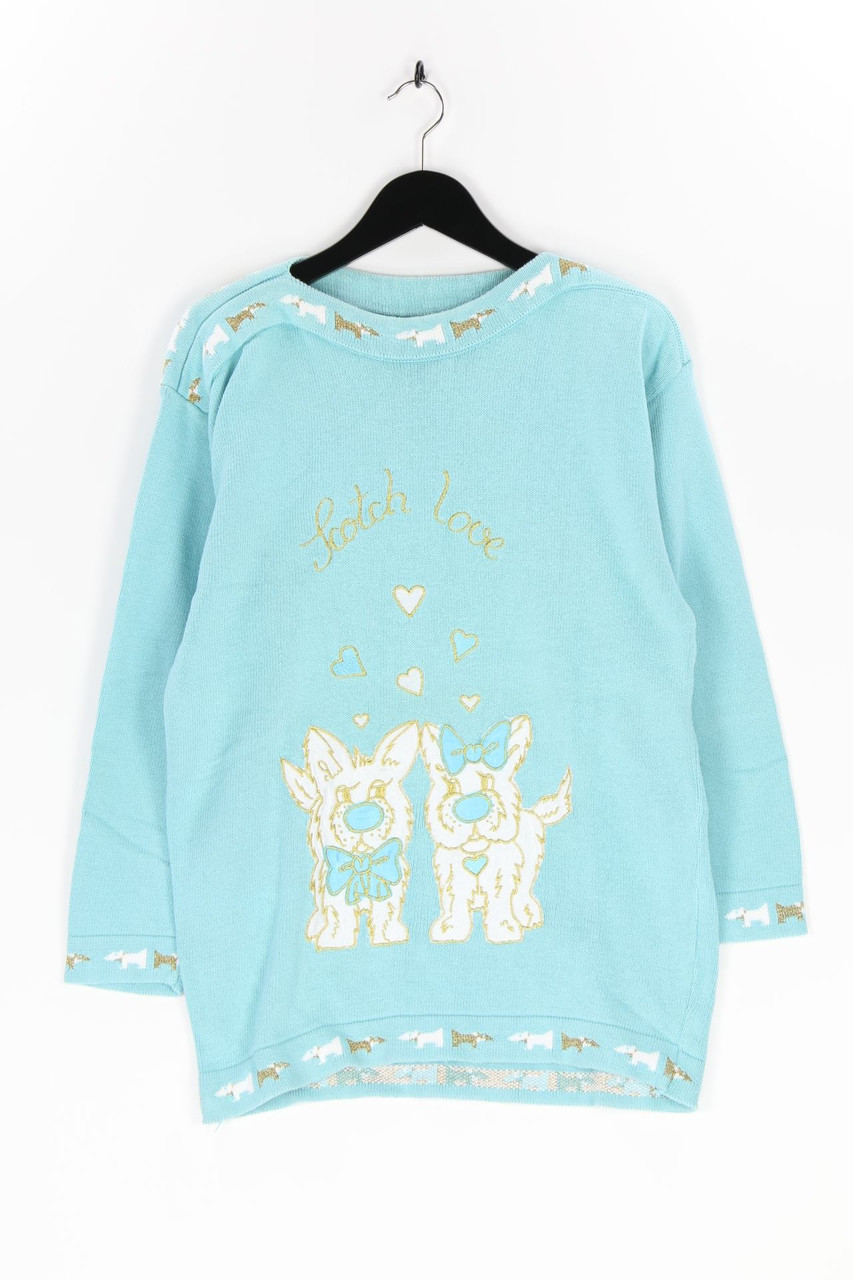 VINTAGE - Baumwoll-Pullover mit Applikationen - D 34-36