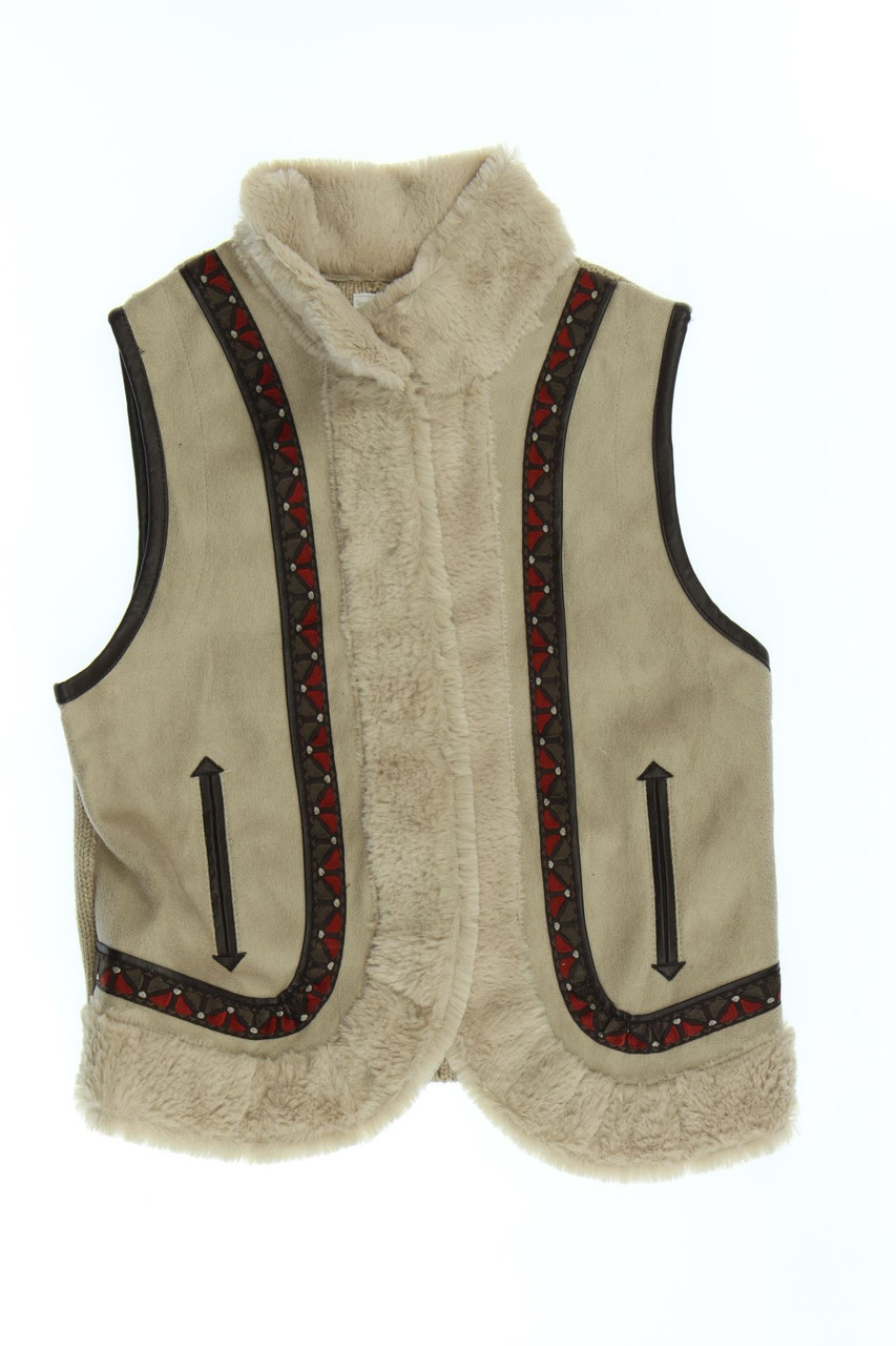 Myrl department - Fake Fur-Weste im Ethno-Stil - 152