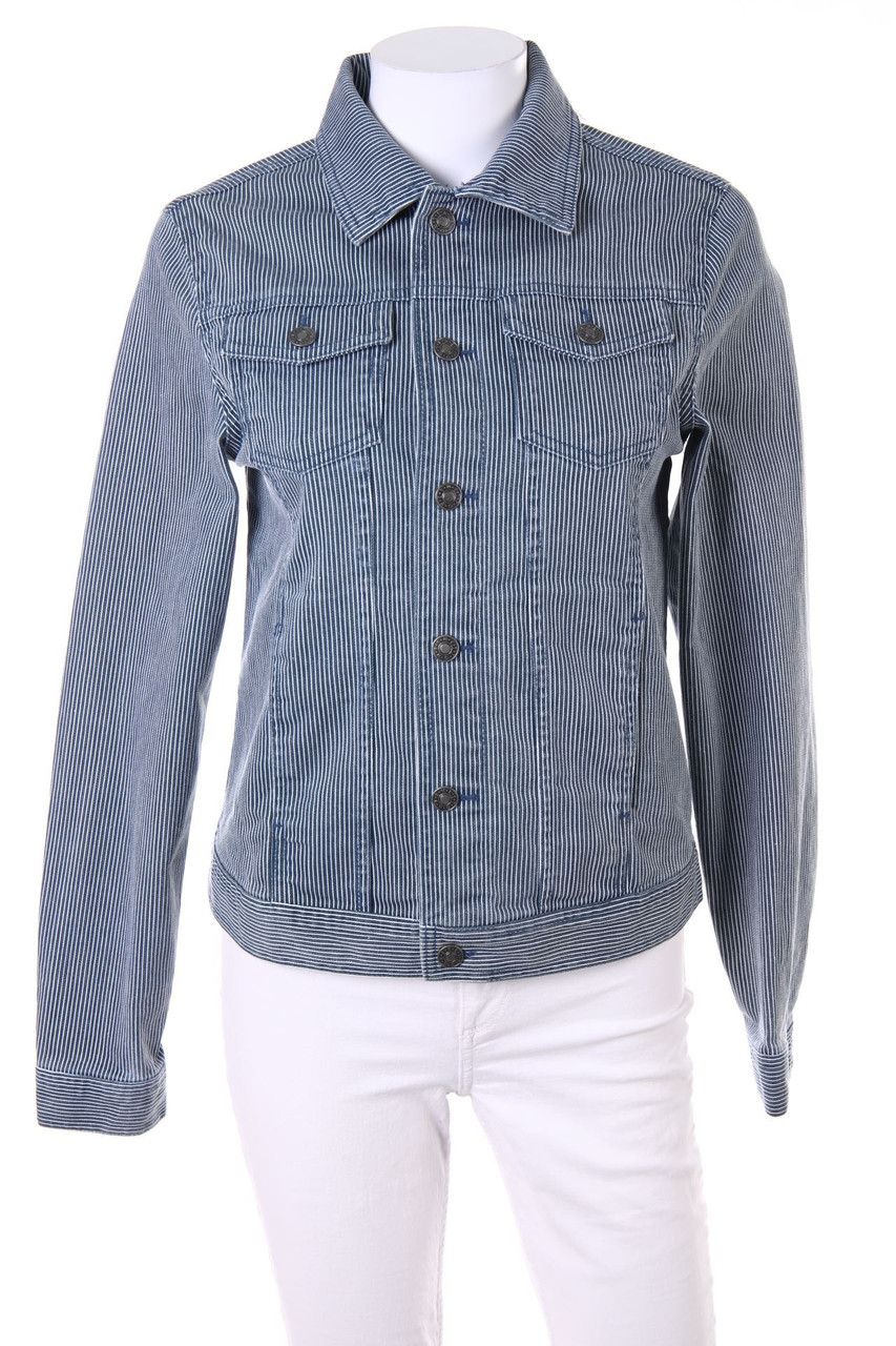 UNITED COLORS OF BENETTON - Jeans-Jacke mit Streifen - S