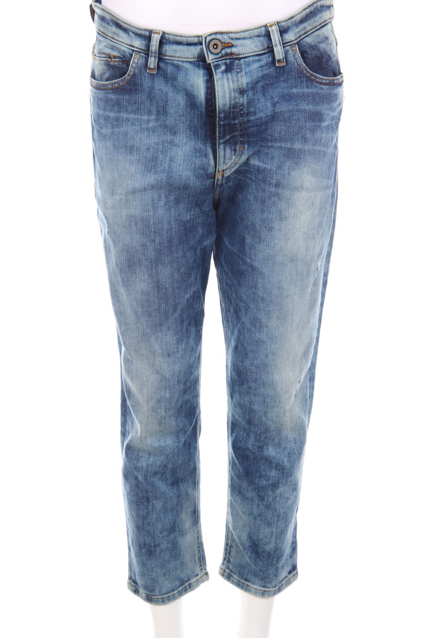 Marc O´Polo - Distressed Slim-Jeans mit Logo-Patch - W32