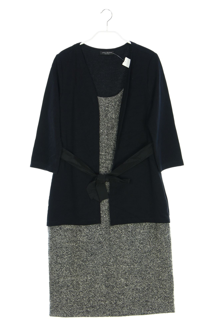 james lakeland - Etui-Kleid aus Woll-Mix im Layer Look mit Gürtel - D 40