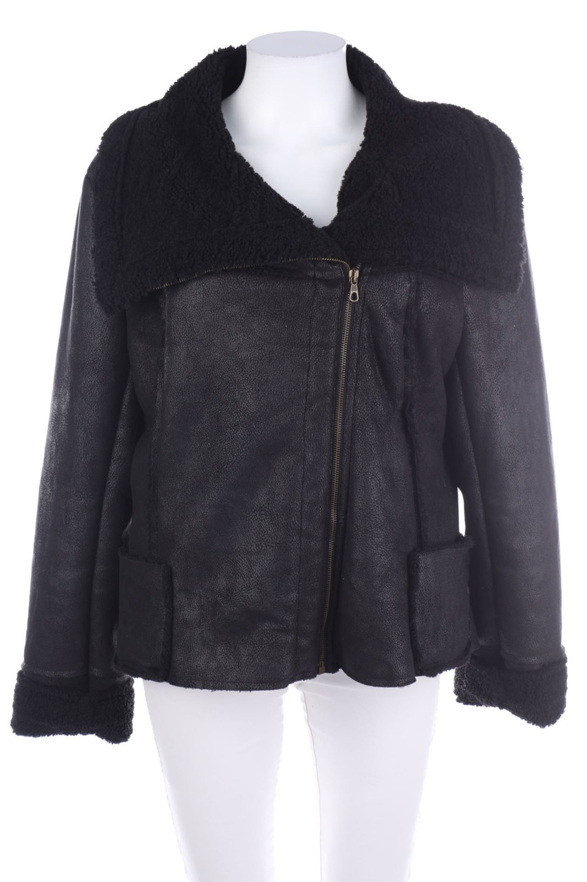 Peruzzi - Fake Fur-Jacke mit asymmetrischem Schnitt - D 40