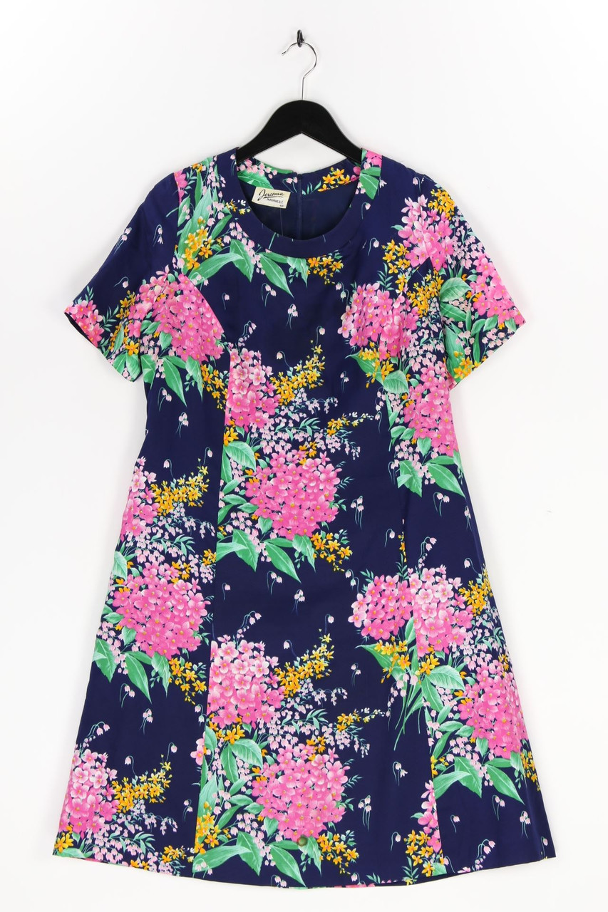 ORIGINAL Jercoma MODELL - Vintage-Kleid mit Blumen-Print - D 46