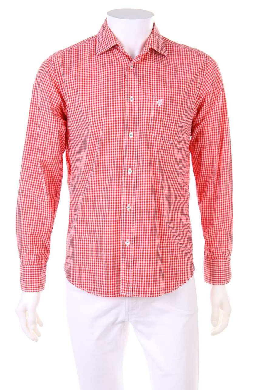 Marc O´Polo - kariertes Hemd mit Logo-Stickerei - S