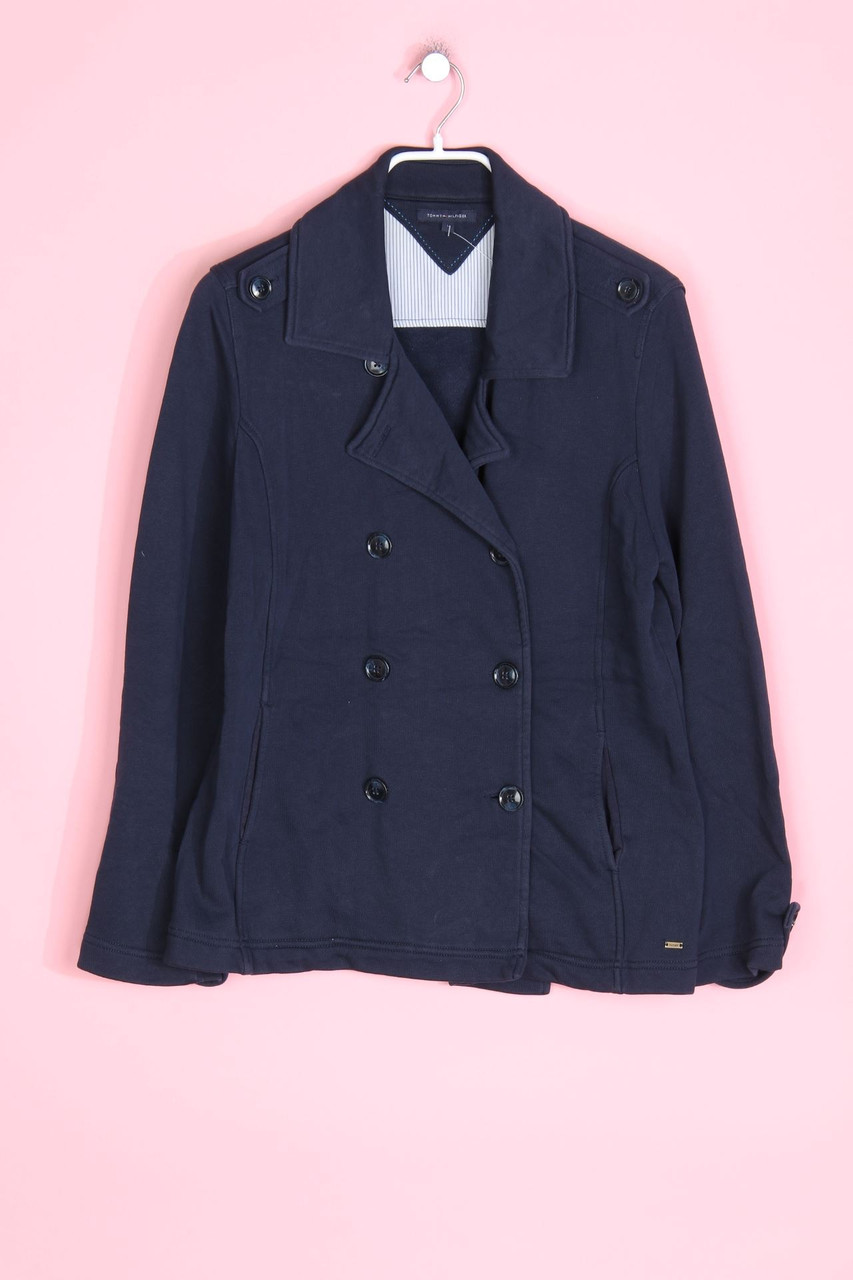 TOMMY HILFIGER - Sweat-Blazer-Jacke mit Riegeln - L