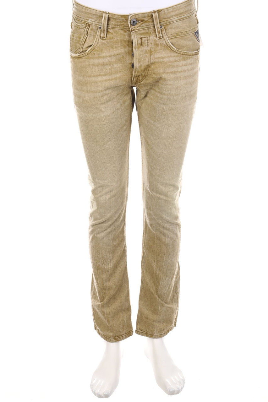 REPLAY - Straight Cut Jeans mit Logo-Stickerei - W31