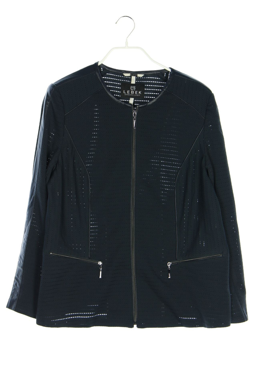 LEBEK BARBARA LEBEK - Zipper-Jacke mit Lochstrick-Details - D 44