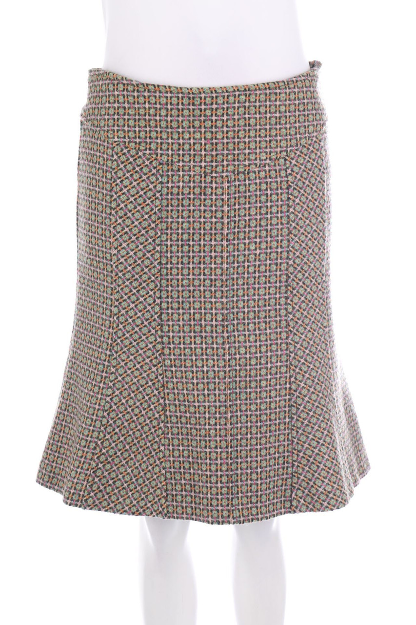 MAX&Co. - Muster-Godet-Rock aus Woll-Mix mit Mohair - D 36