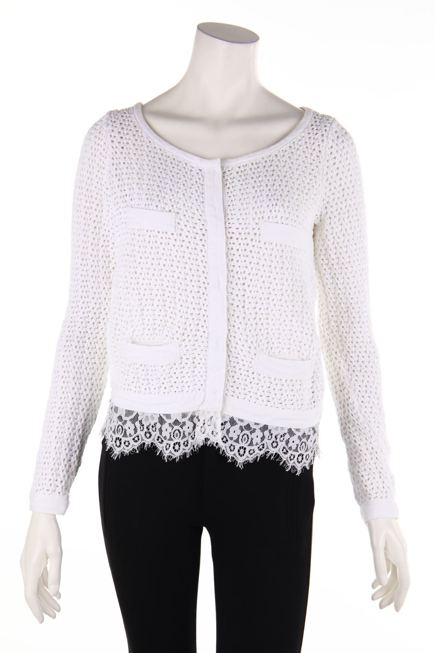 TWINSET SIMONA BARBIERI - Cardigan mit Spitzen-Einsatz - M