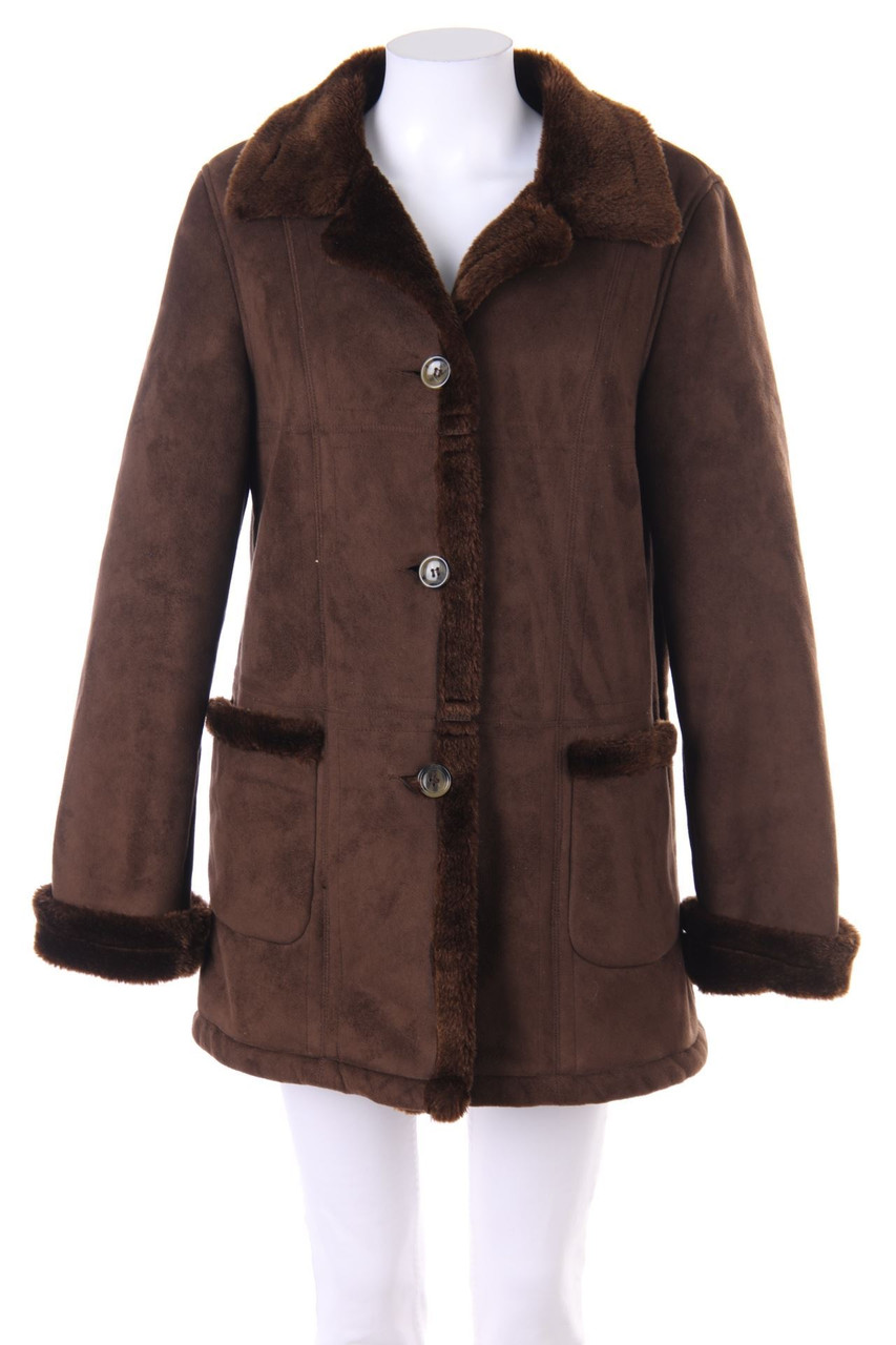 JCC - Faux Shearling-Jacke mit aufgesetzten Taschen - D 40