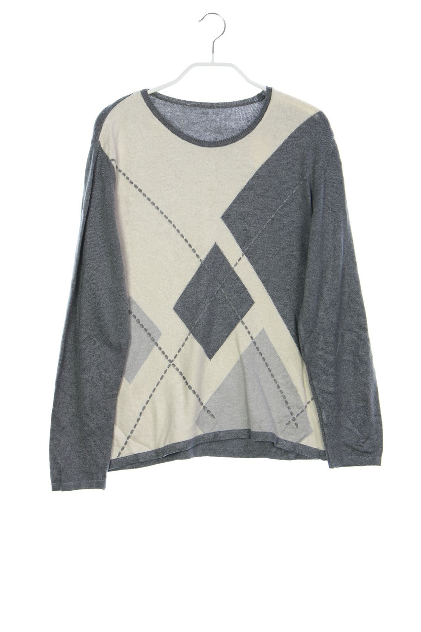 Ohne Label - Strick-Pullover mit Argyle-Muster - D 38