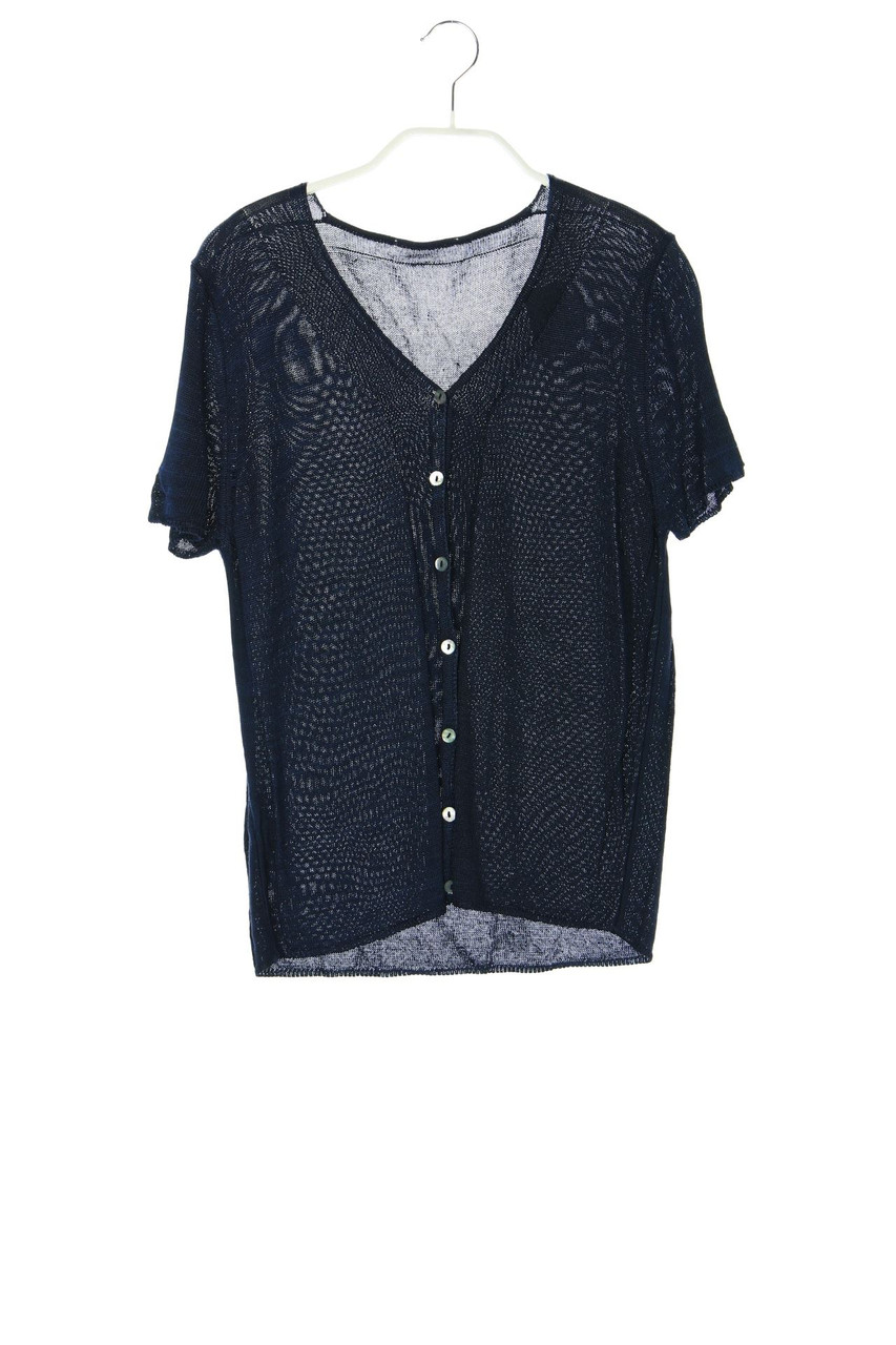 Ohne Label - Kurzarm-Cardigan mit Knöpfen - S