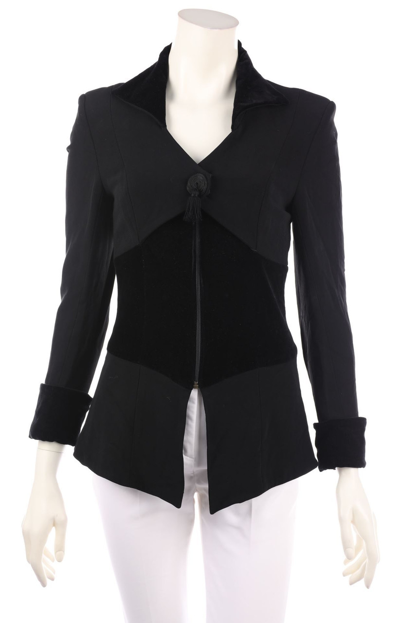 JIKI MONTECARLO - Vintage-Blazer im Layer Look mit Samt - D 36