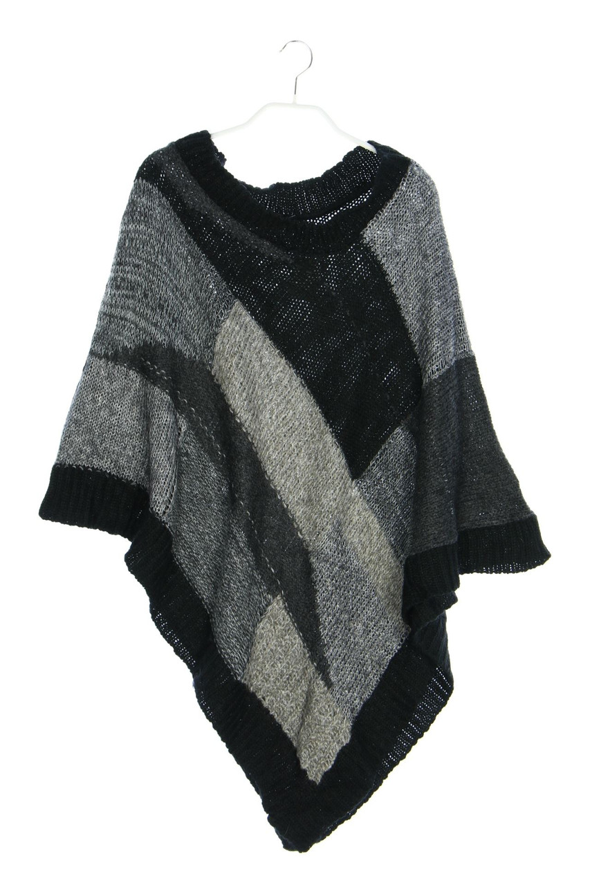 oltre - Poncho aus Woll-Mix mit Mohair - ONE SIZE