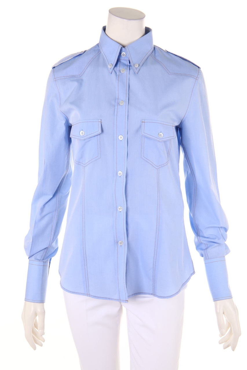 D&G DOLCE & GABBANA - Bluse aus Baumwolle im Military-Stil - D 38