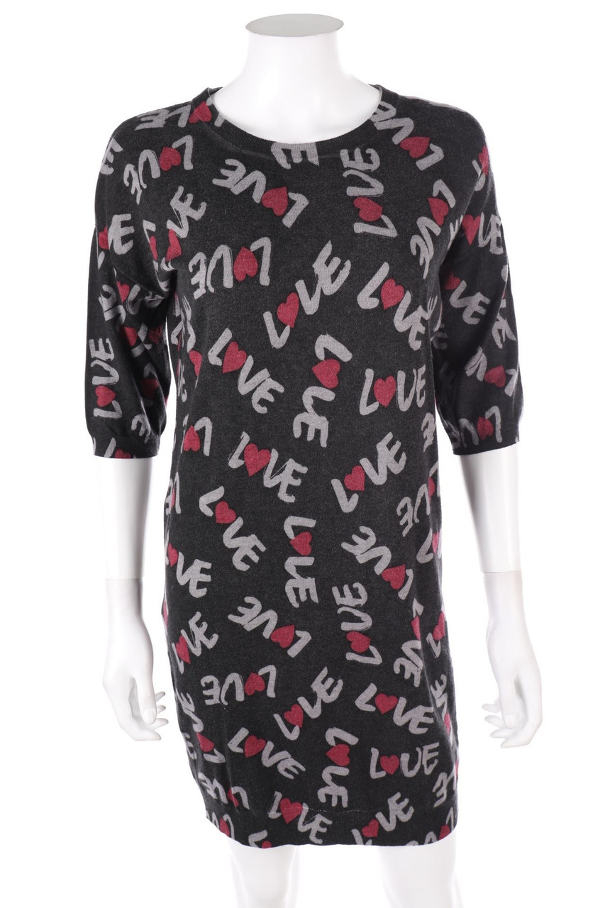 LOVE MOSCHINO - Strickkleid mit Print - D 38