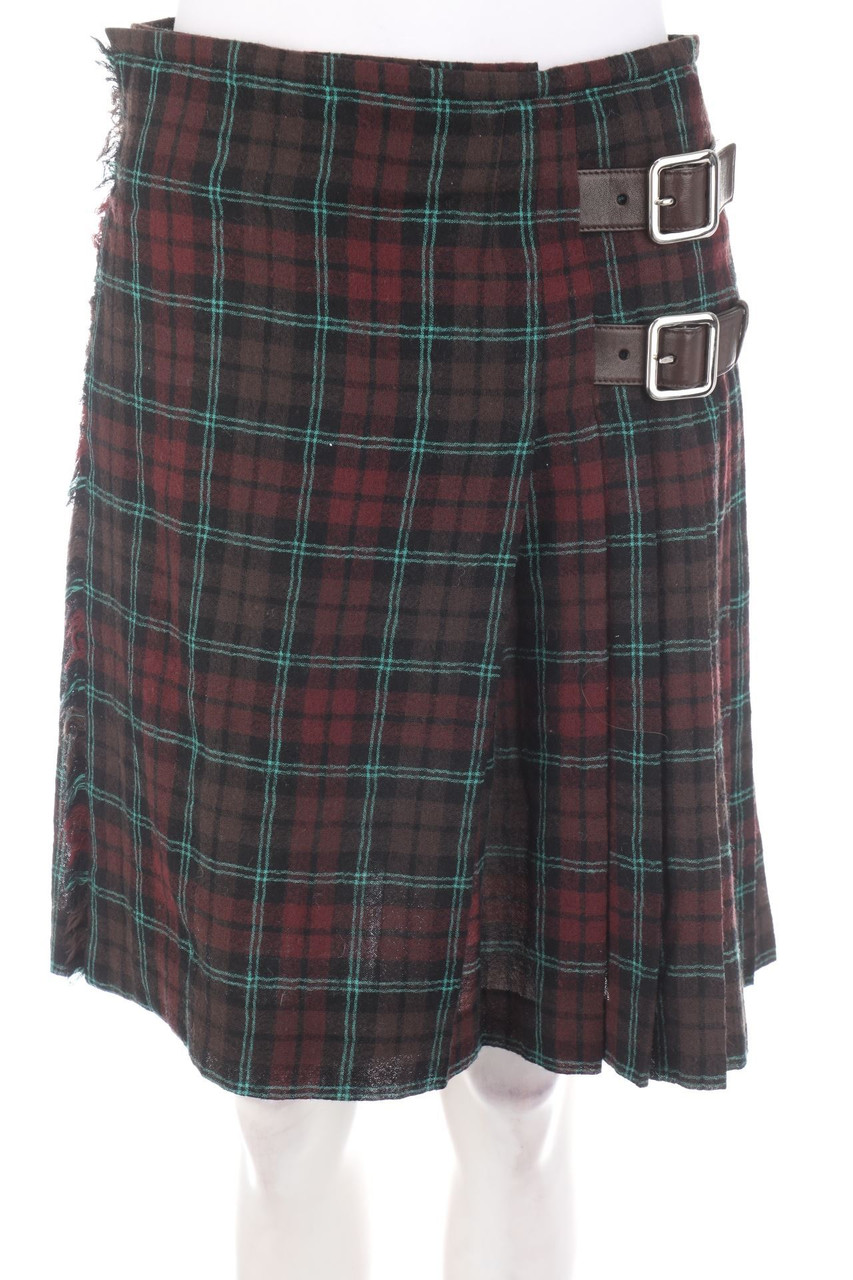 PRADA - Tartan-Rock mit Fransen - D 34-36