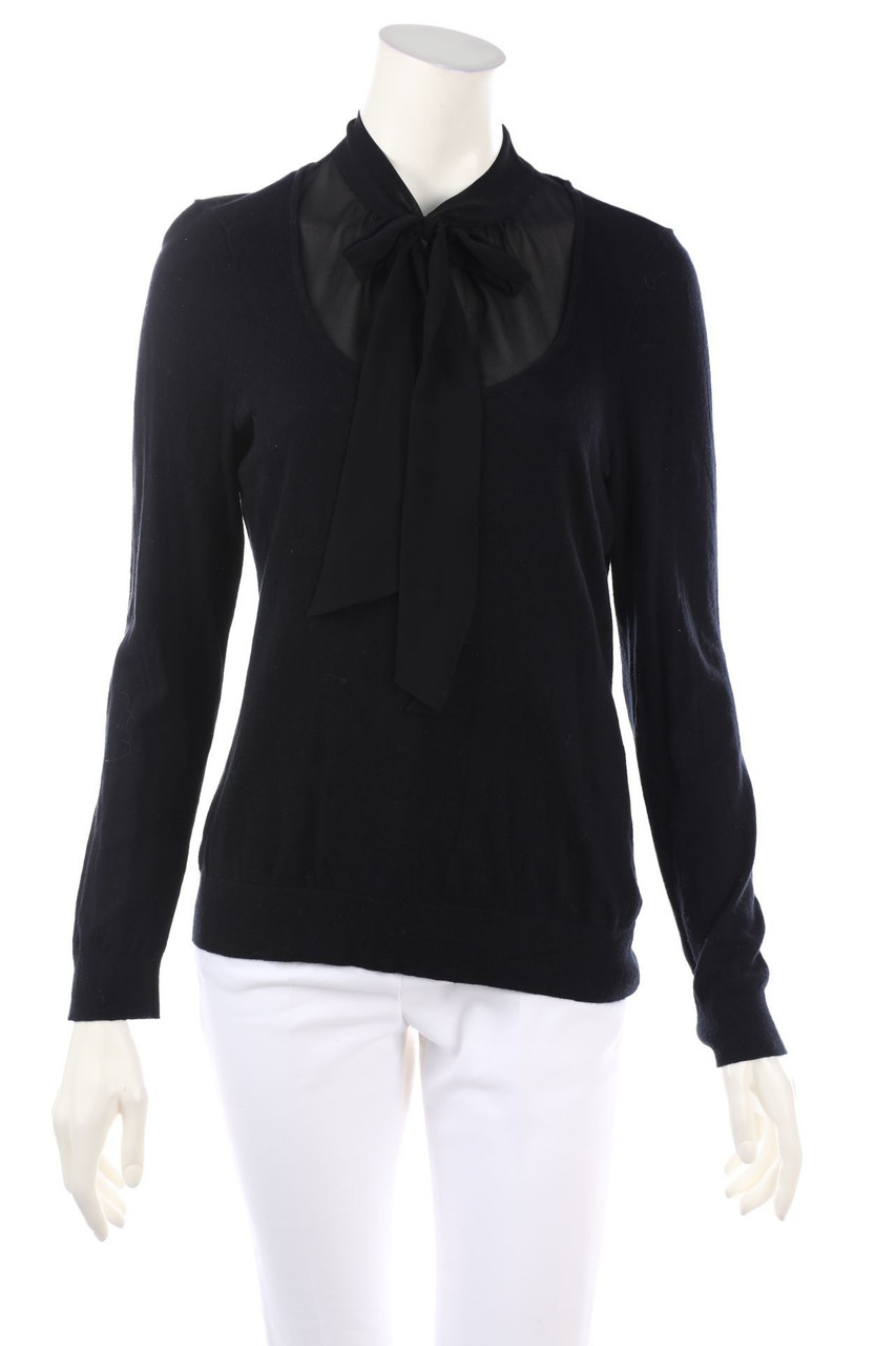 LAUREN RALPH LAUREN - Strick-Pullover mit Chiffon mit Schluppe - S