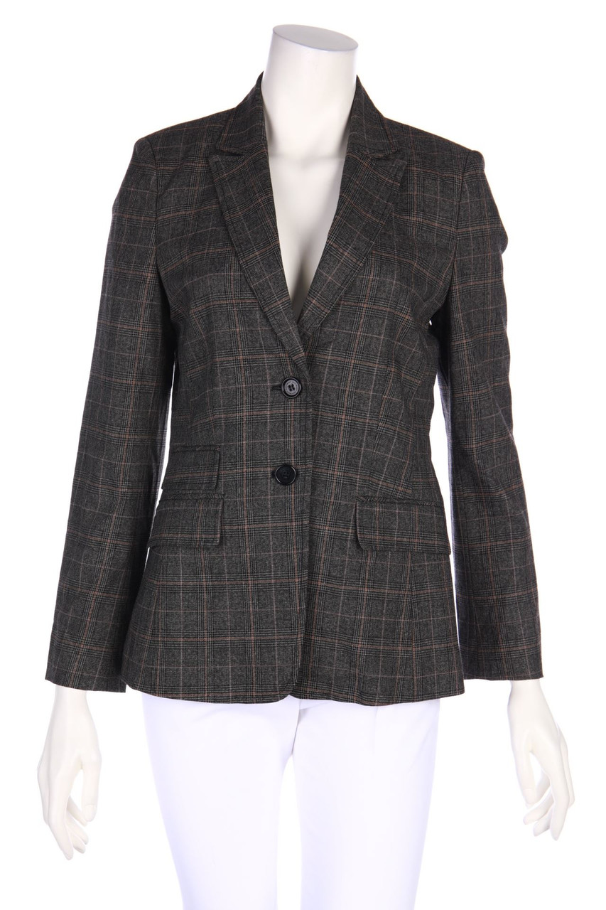 NAVYBOOT - Blazer aus Woll-Mix mit Karo-Muster - D 38