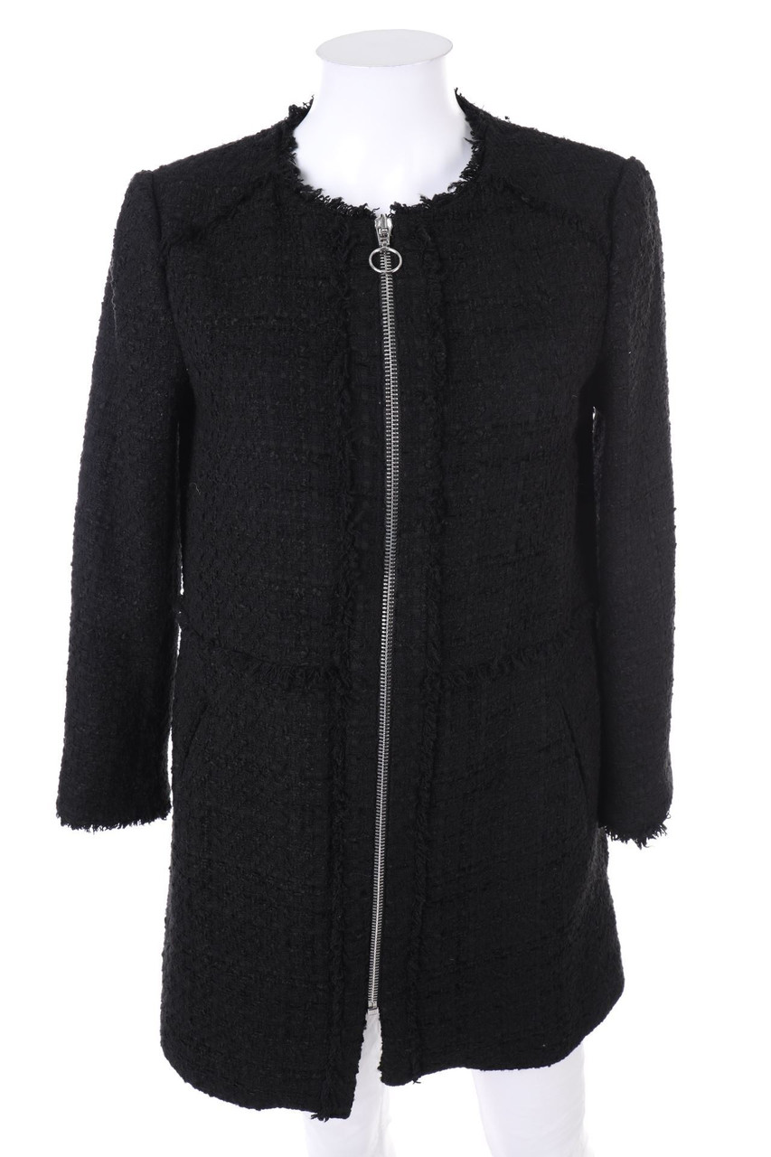 ZARA WOMAN - Bouclé-Jacke mit Reißverschluss - M