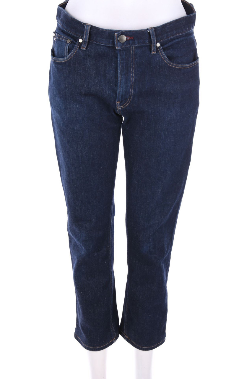 MICHAEL KORS - Dark Denim Straight Cut Jeans mit Logo-Patch - W31