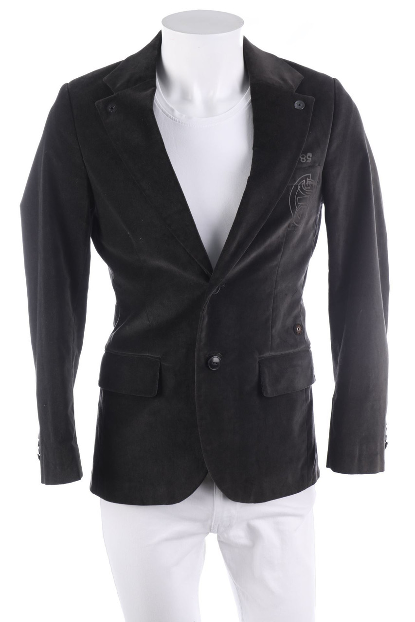 G-STAR RAW - Samt-Sakko mit Logo-Print - S