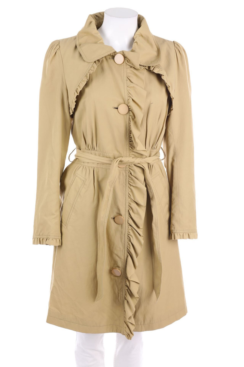 Derhy - Trenchcoat mit Rüschen - S