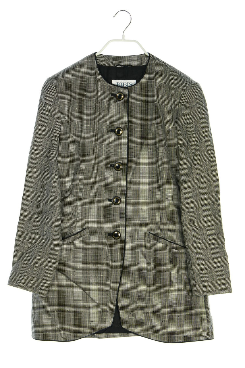 JOBIS - Vintage-Blazer aus reiner Schurwolle mit Karo-Muster - D 38